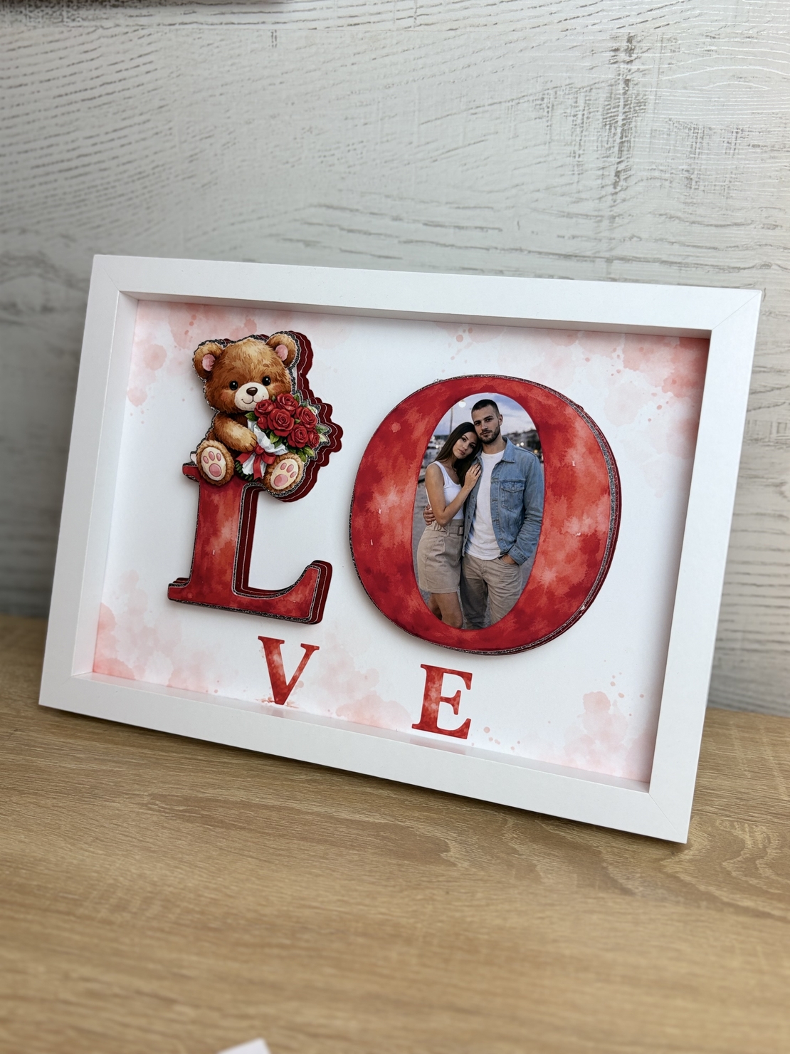 CRAFTONA Рамка с 3д изображение по снимка - любовен подарък