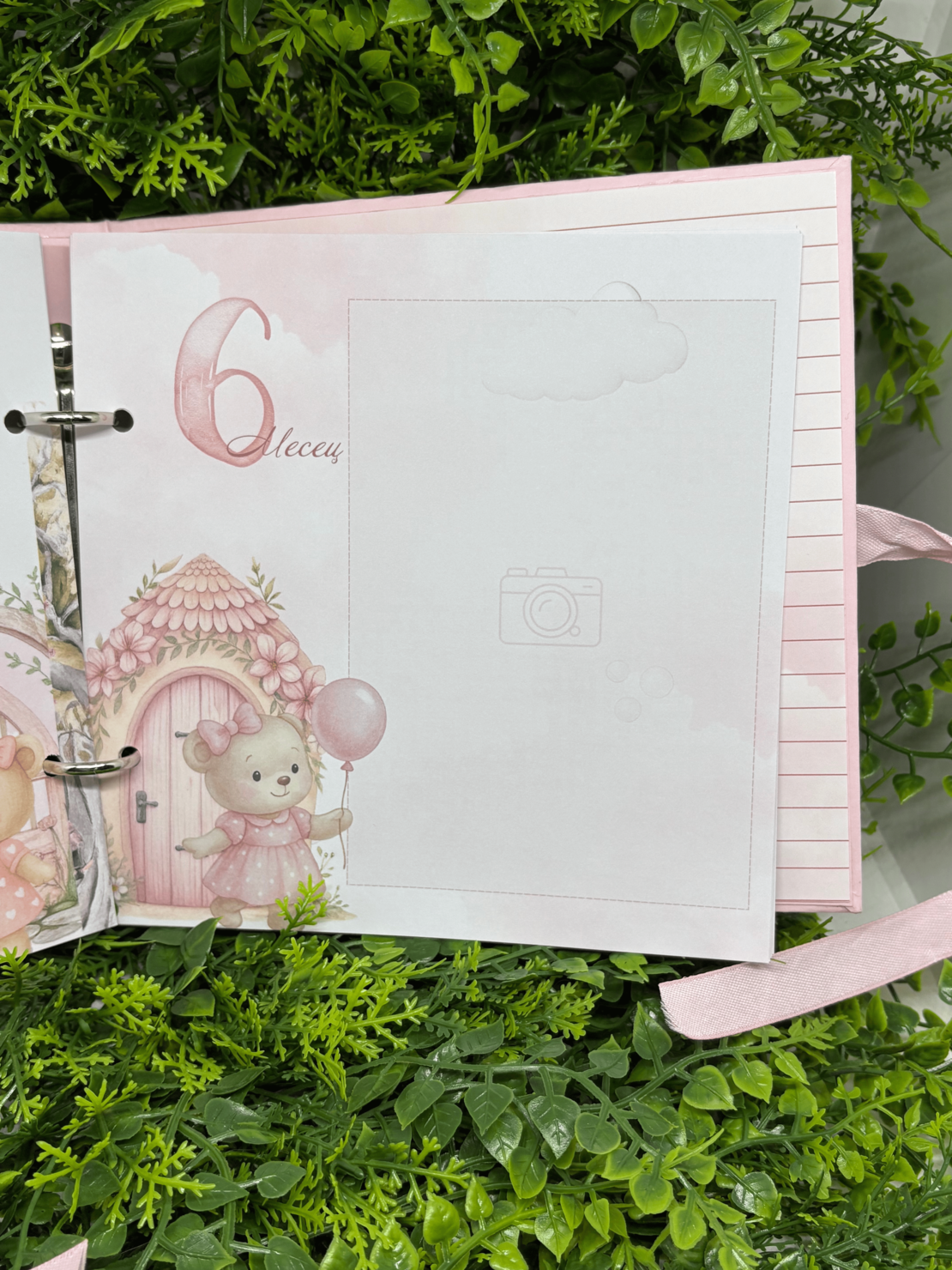 CRAFTONA Албум дневник с ринг механизъм - розово мече