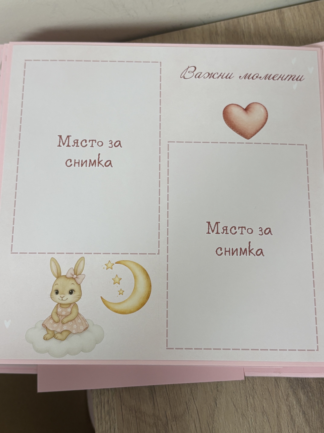Албум-дневник 22 х 22 см. със зайчета