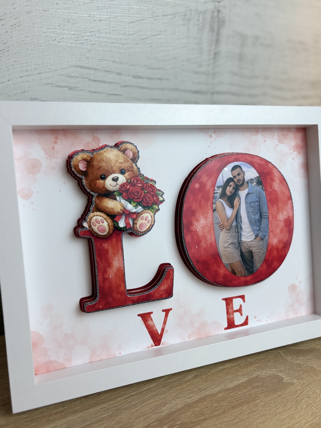 CRAFTONA Рамка с 3д изображение по снимка - любовен подарък