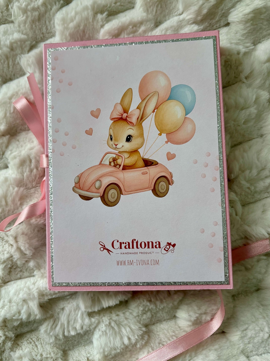 CRAFTONA Мини албум с фото карти - розово зайче