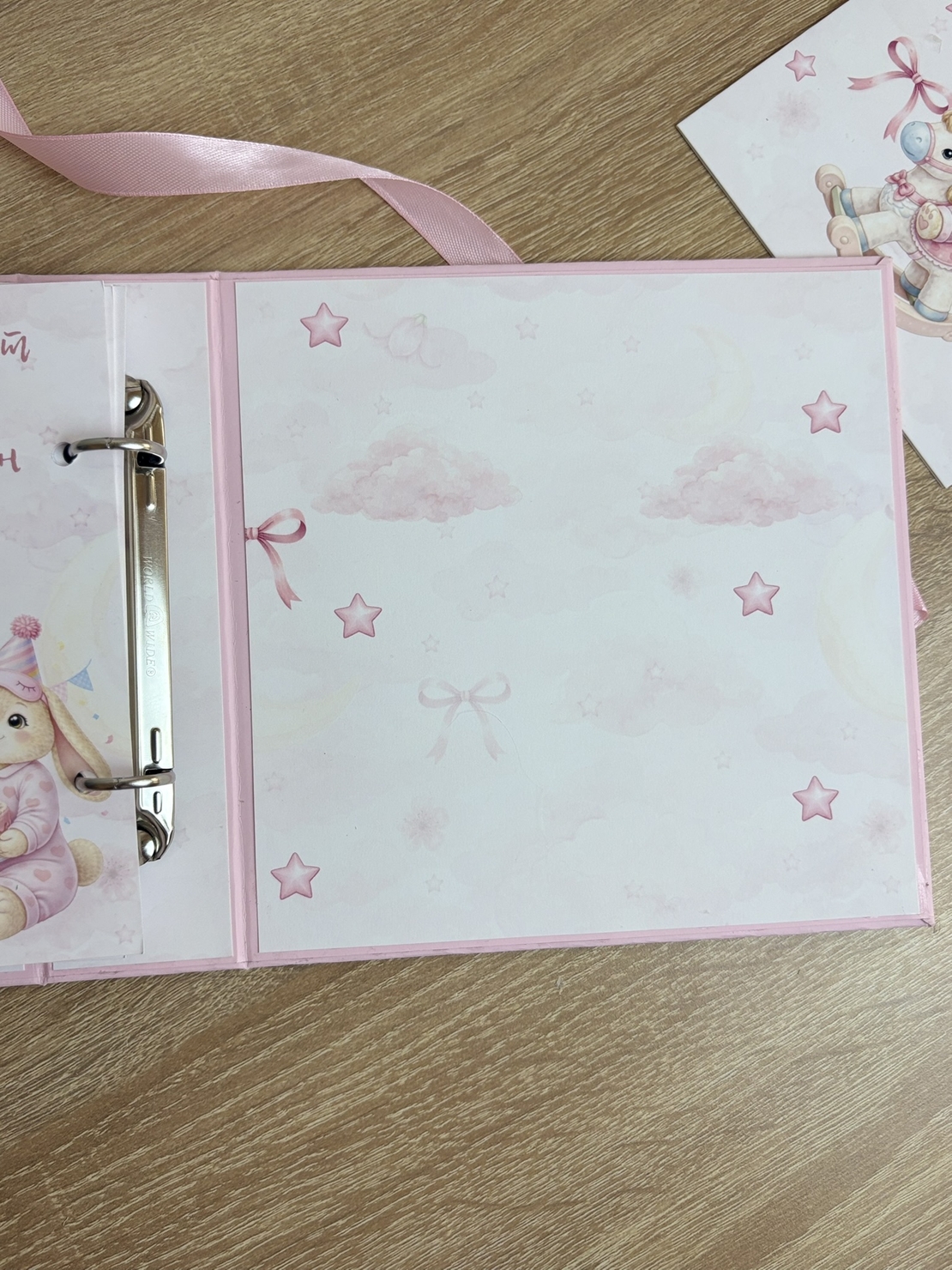 CRAFTONA Албум дневник с ринг механизъм - розови зайчета