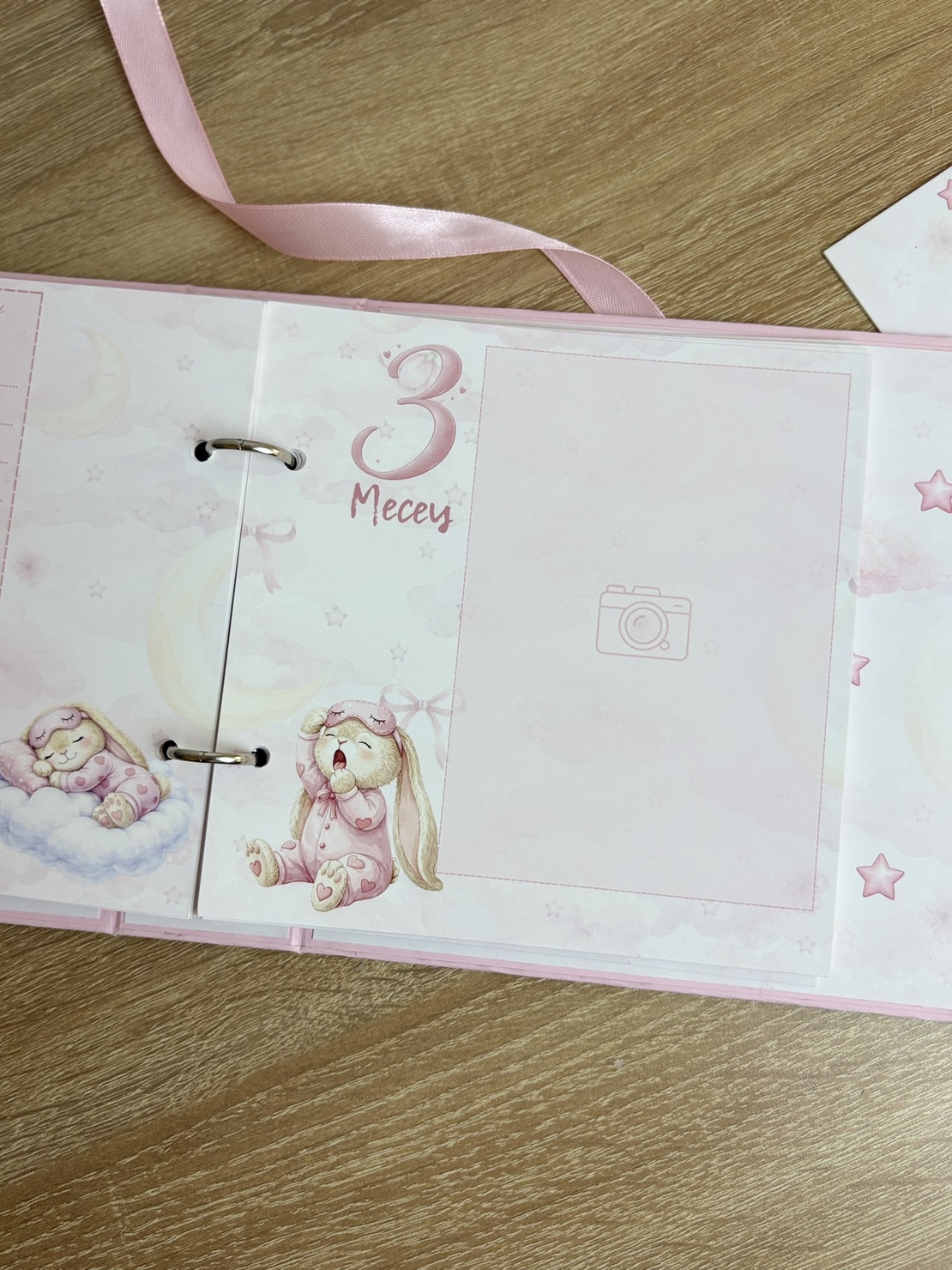 CRAFTONA Албум дневник с ринг механизъм - розови зайчета