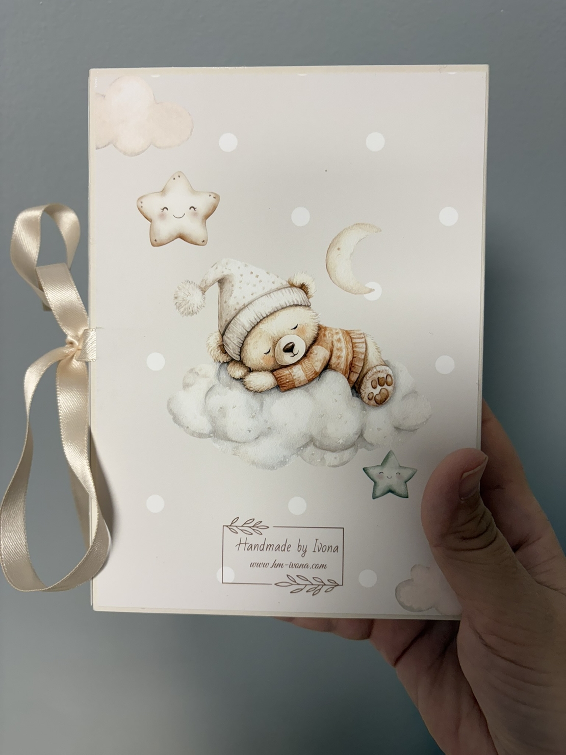 Албум с фотокарти за новородено - капучино мечета