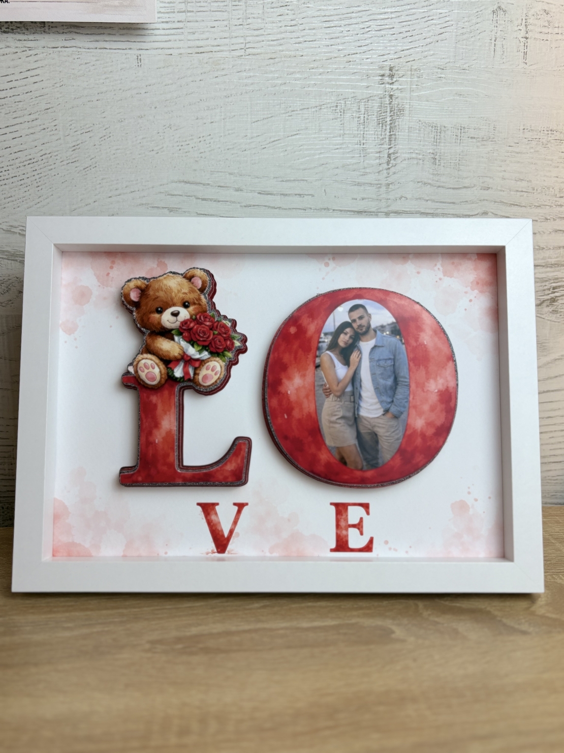 CRAFTONA Рамка с 3д изображение по снимка - любовен подарък