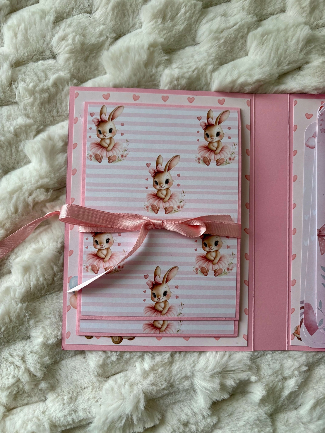 CRAFTONA Мини албум с фото карти - розово зайче