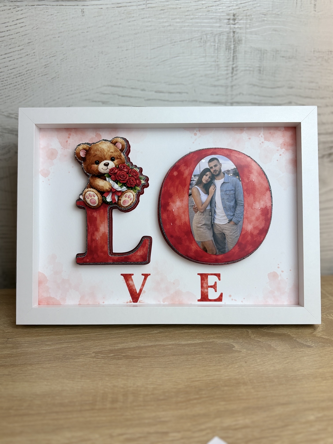 CRAFTONA Рамка с 3д изображение по снимка - любовен подарък