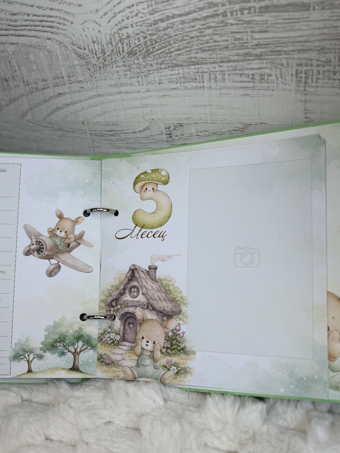 CRAFTONA Албум дневник с ринг механизъм - Зелени зайчета