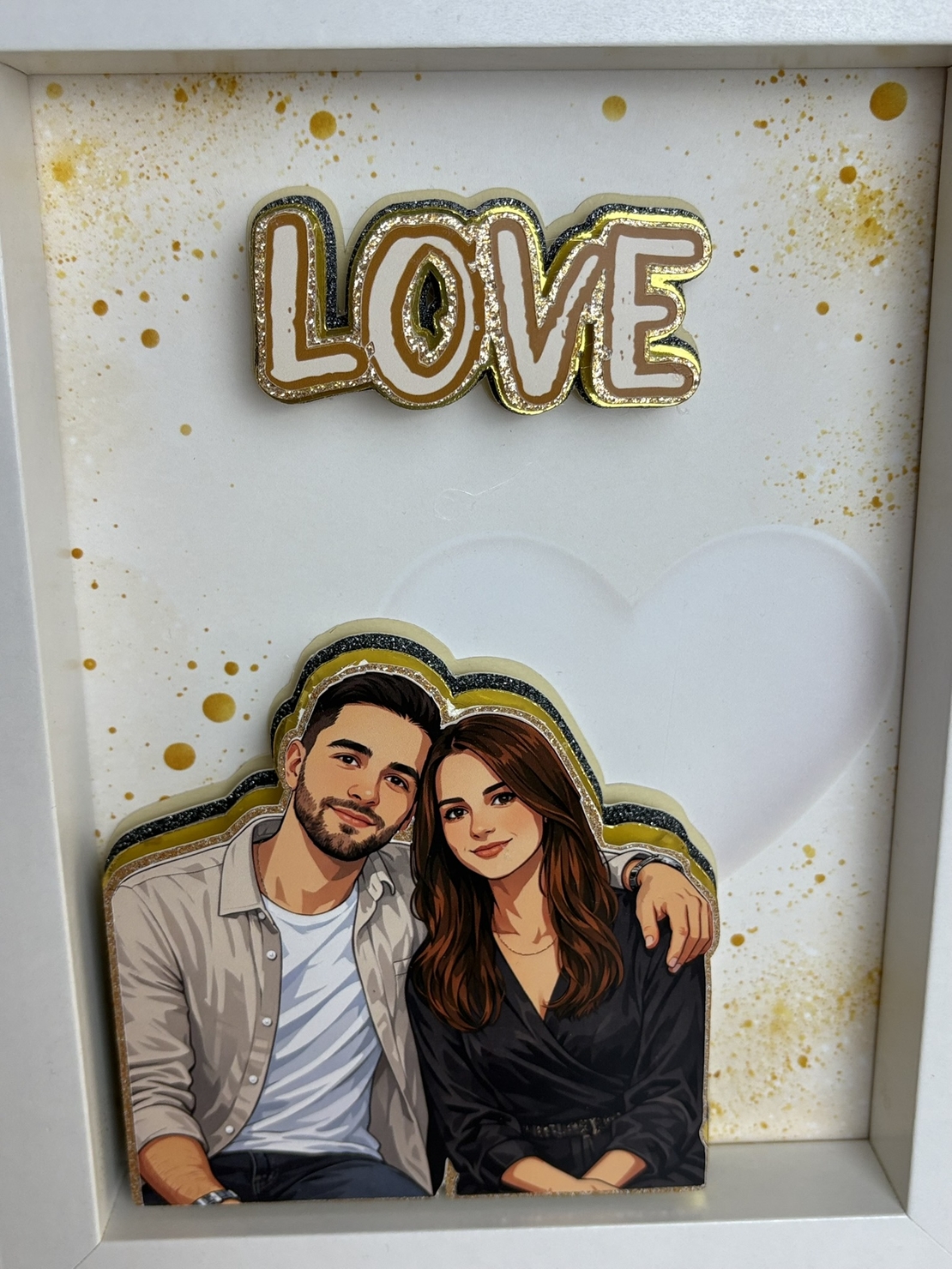 CRAFTONA Рамка с 3д изображение по снимка - подарък за любов