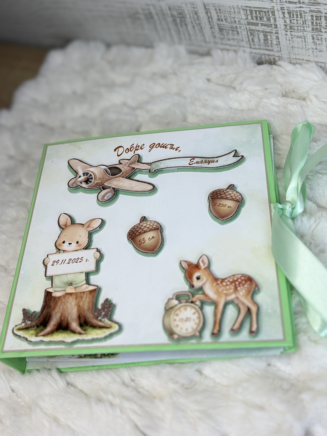 CRAFTONA Албум дневник с ринг механизъм - Зелени зайчета