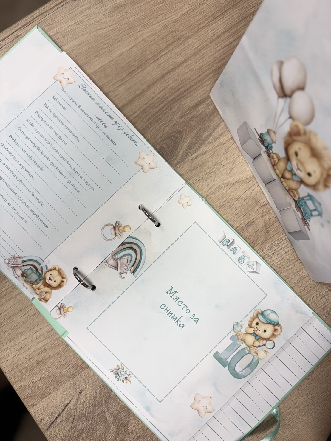 CRAFTONA Албум дневник с ринг механизъм – лъвчета в мента