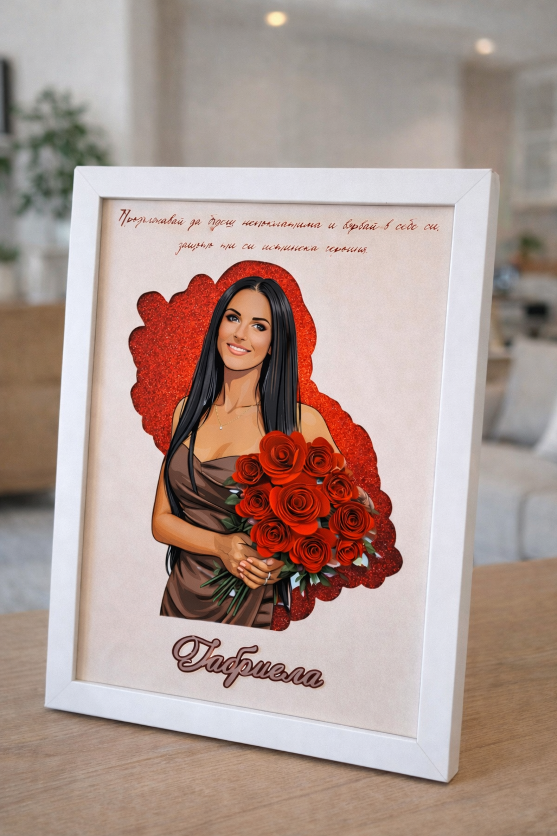 CRAFTONA Рамка с 3д изображение по снимка – подарък за любов