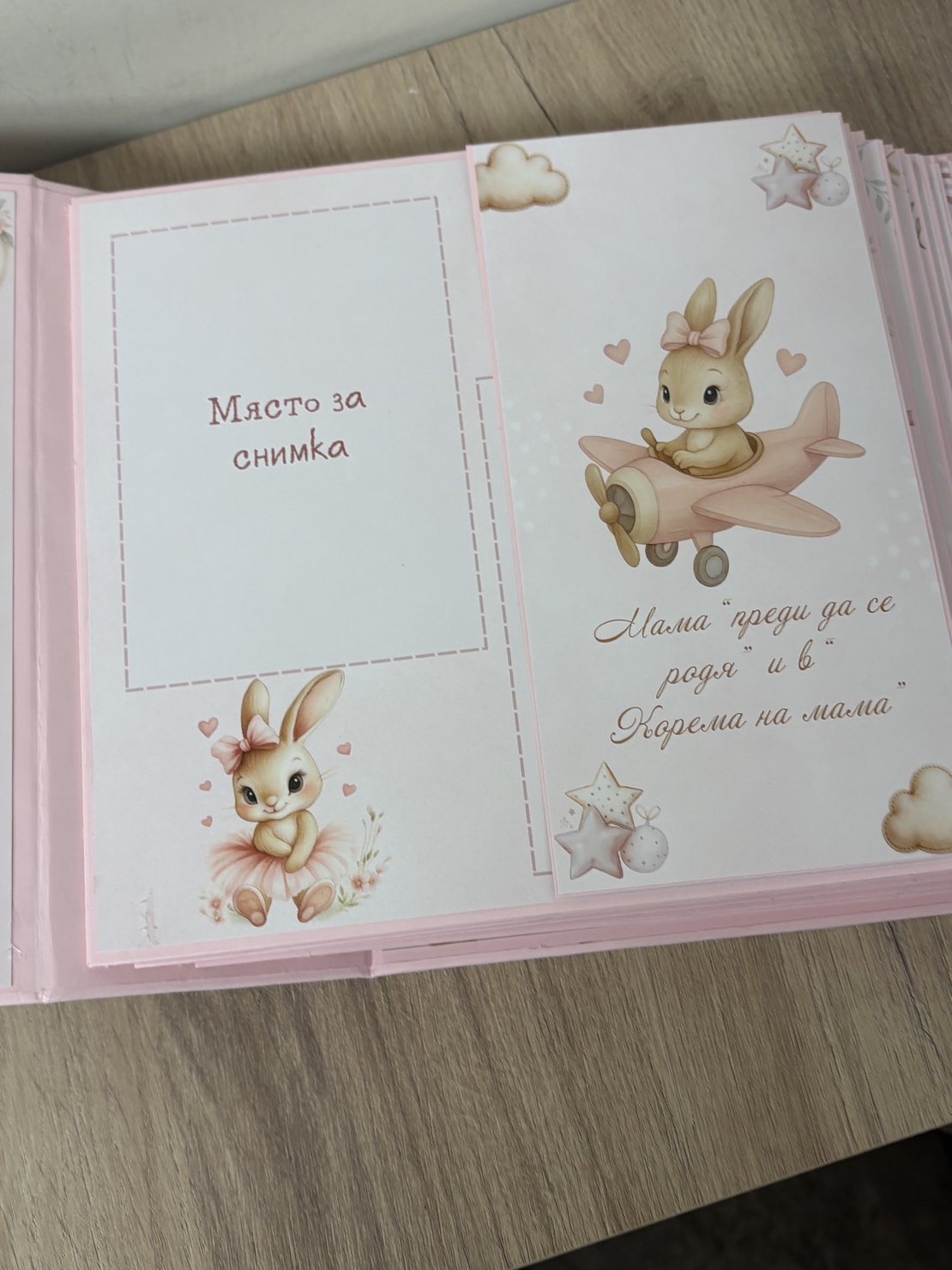 Албум-дневник 22 х 22 см. със зайчета