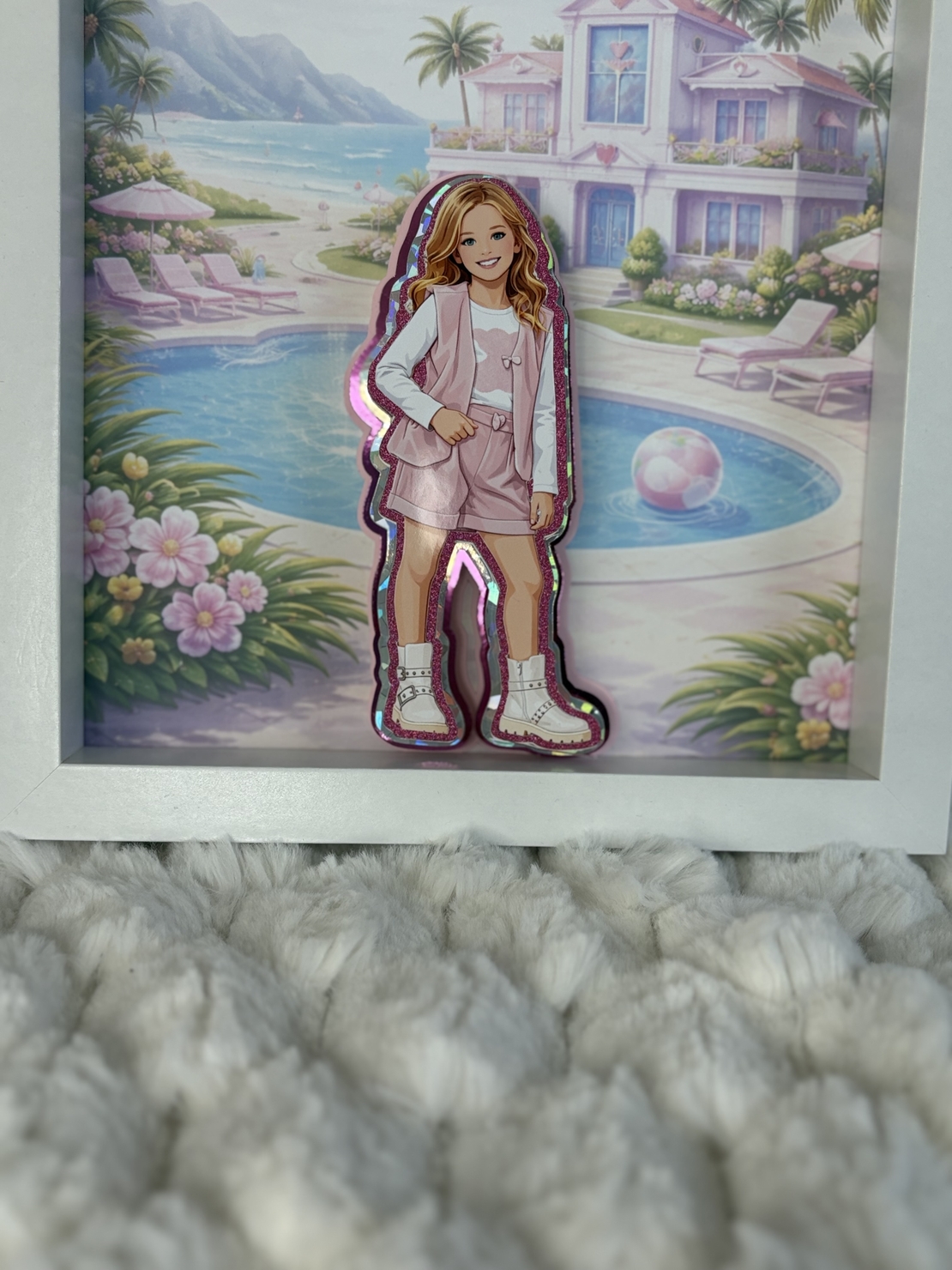 CRAFTONA Рамка с 3д изображение по снимка - Барби свят за дете