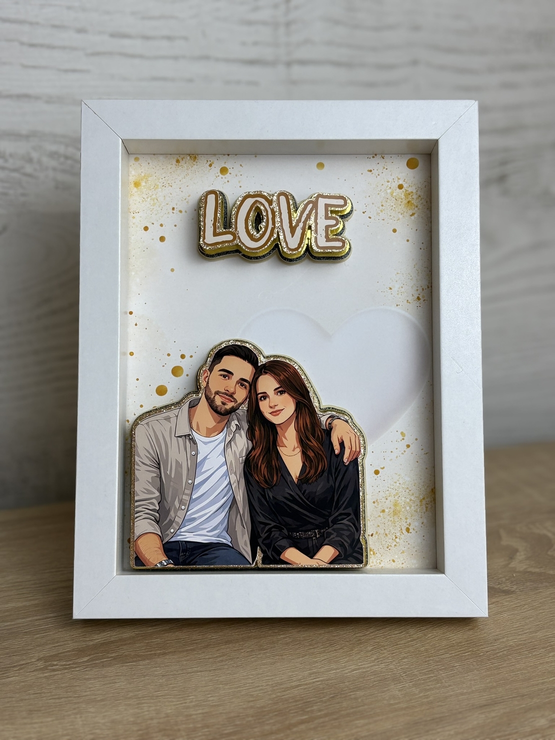 CRAFTONA Рамка с 3д изображение по снимка - подарък за любов