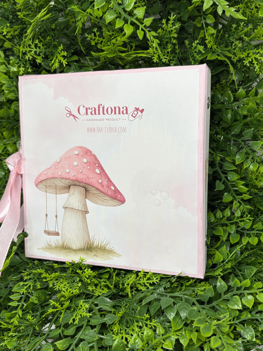 CRAFTONA Албум дневник с ринг механизъм - розово мече