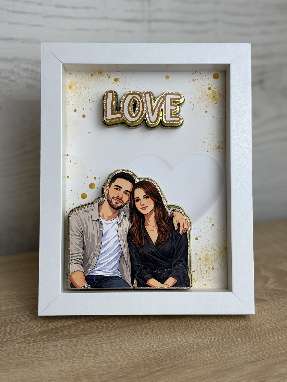CRAFTONA Рамка с 3д изображение по снимка - подарък за любов