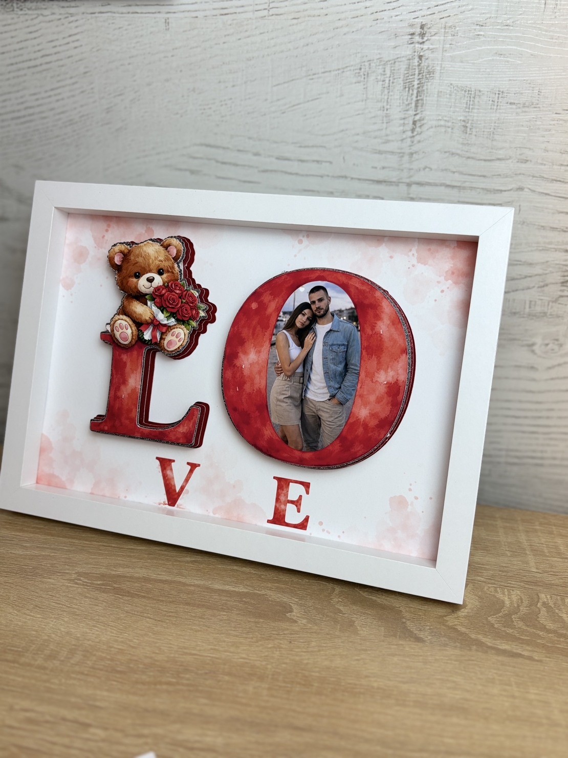 CRAFTONA Рамка с 3д изображение по снимка - любовен подарък