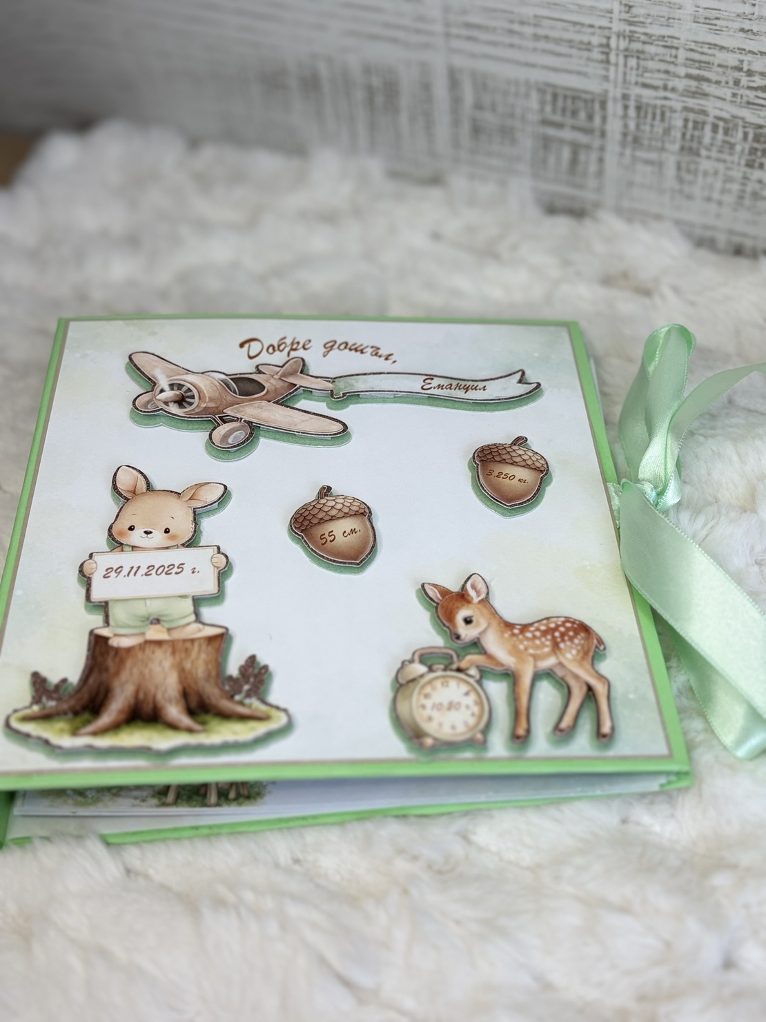 CRAFTONA Албум дневник с ринг механизъм - Зелени зайчета