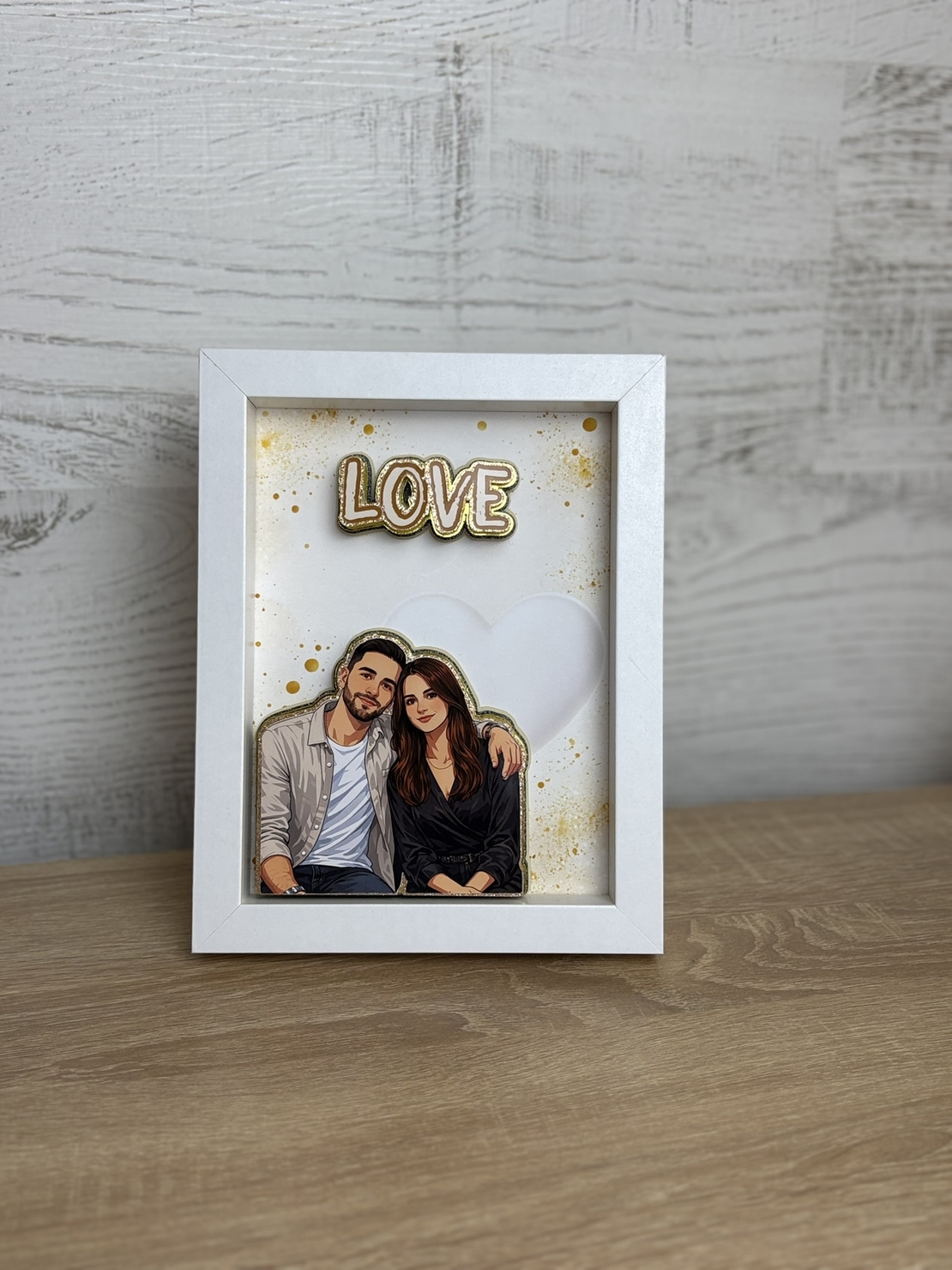 CRAFTONA Рамка с 3д изображение по снимка - подарък за любов