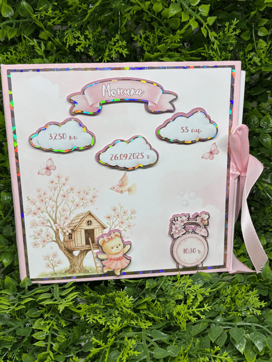 CRAFTONA Албум дневник с ринг механизъм - розово мече