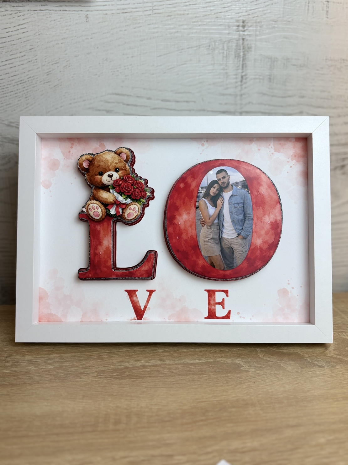 CRAFTONA Рамка с 3д изображение по снимка - любовен подарък