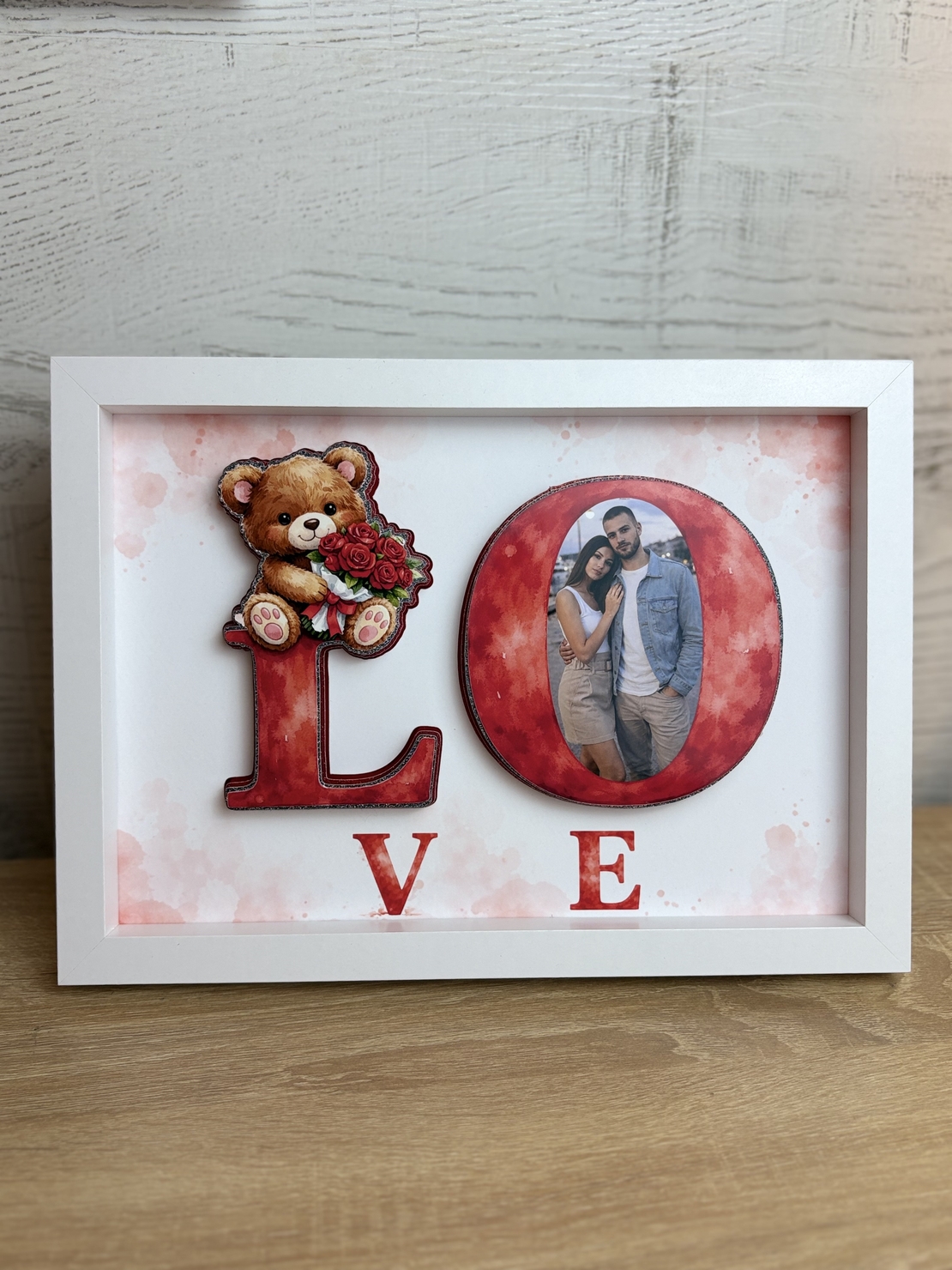 CRAFTONA Рамка с 3д изображение по снимка - любовен подарък
