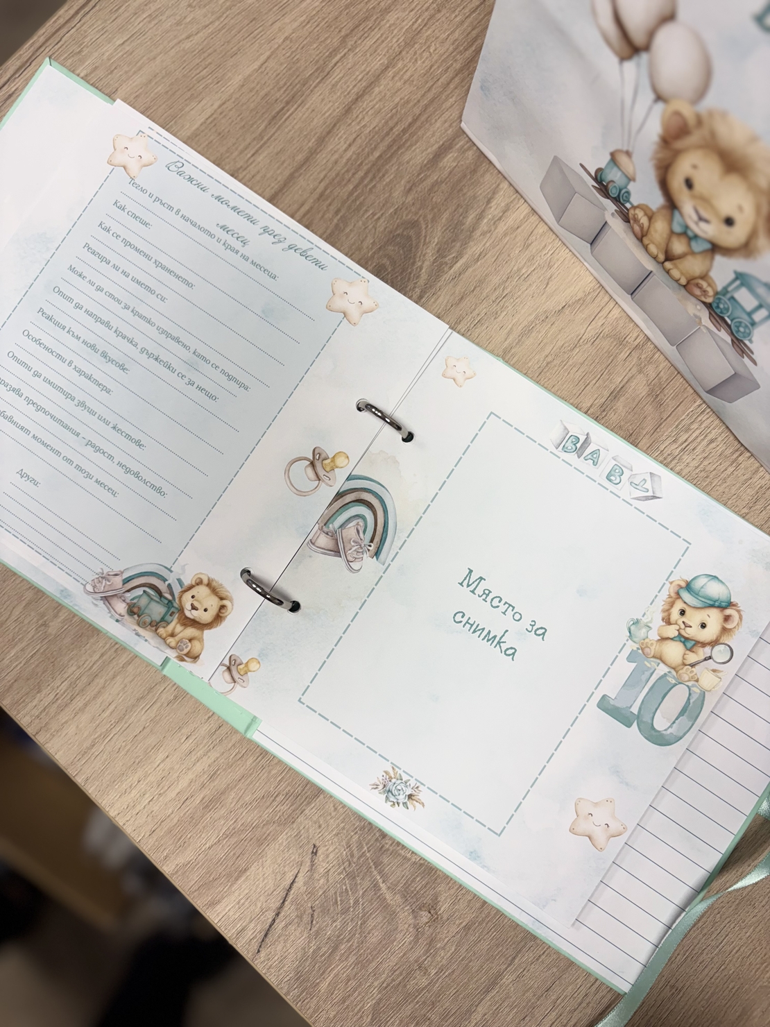 CRAFTONA Албум дневник с ринг механизъм – лъвчета в мента