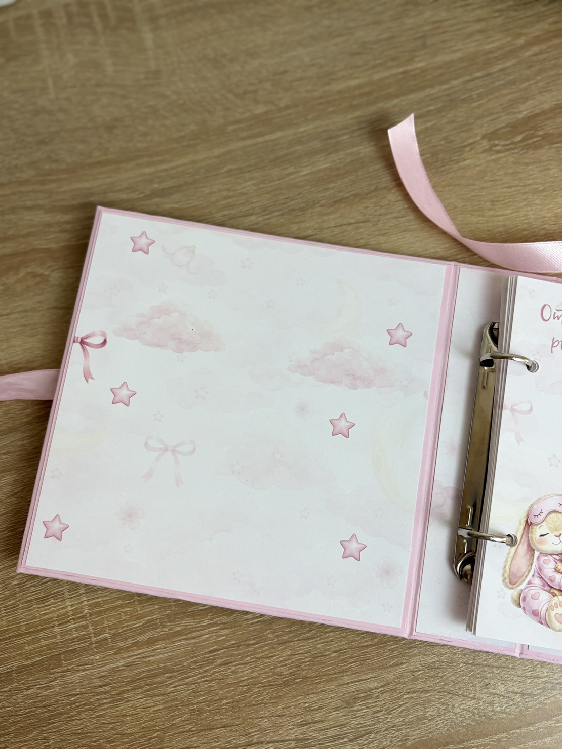 CRAFTONA Албум дневник с ринг механизъм - розови зайчета