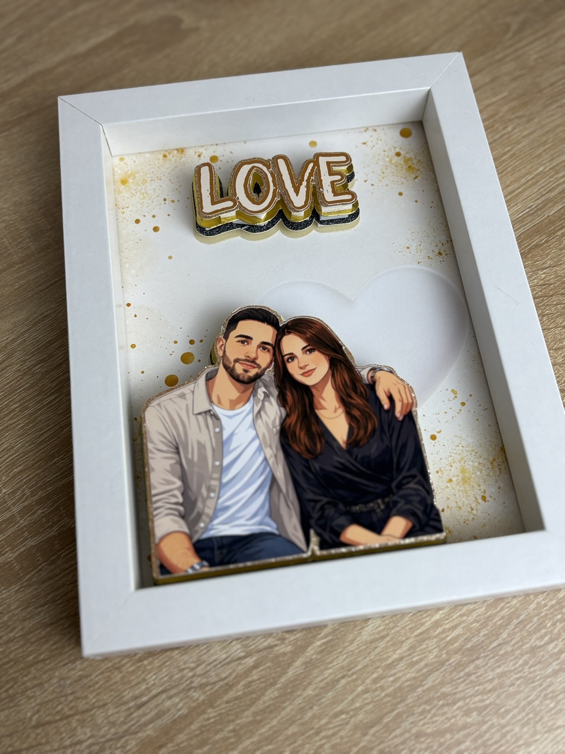 CRAFTONA Рамка с 3д изображение по снимка - подарък за любов