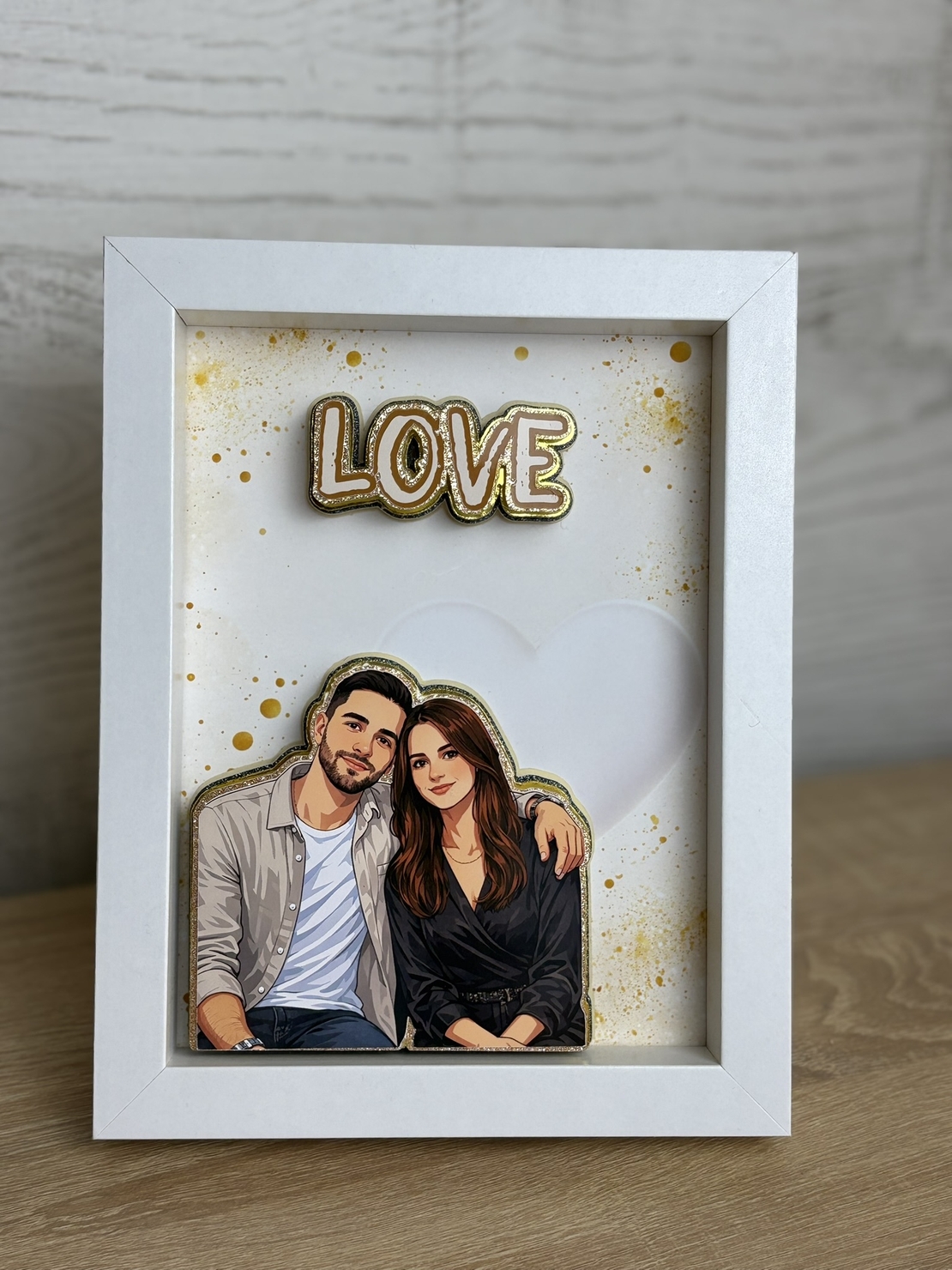 CRAFTONA Рамка с 3д изображение по снимка - подарък за любов
