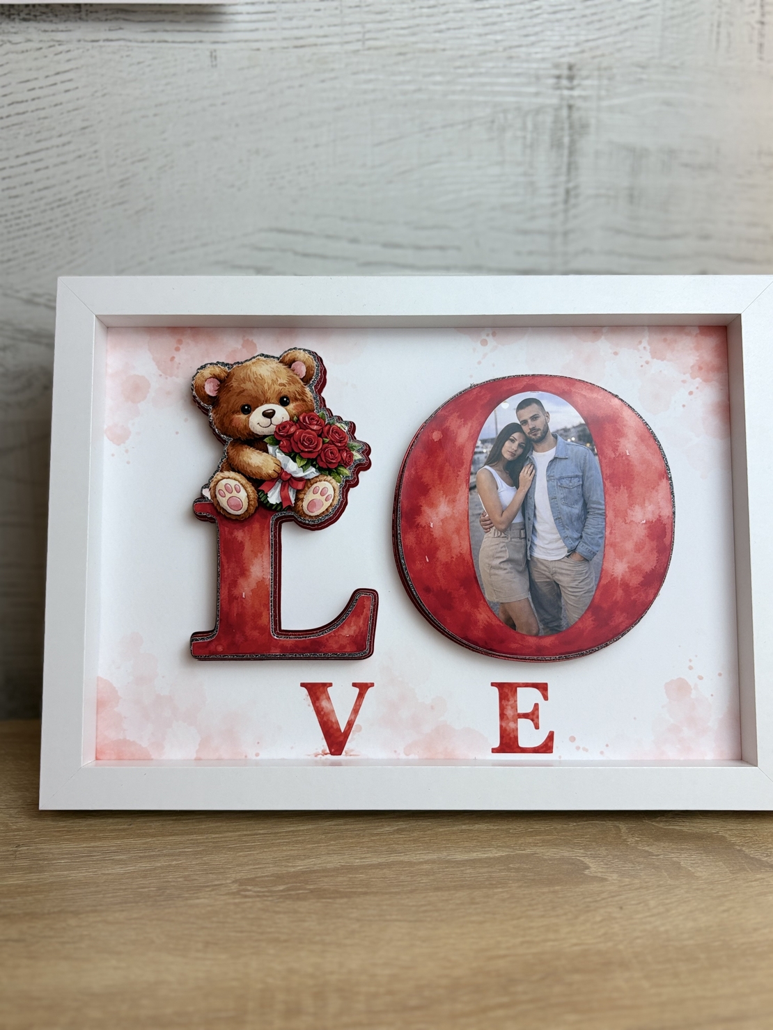 CRAFTONA Рамка с 3д изображение по снимка - любовен подарък