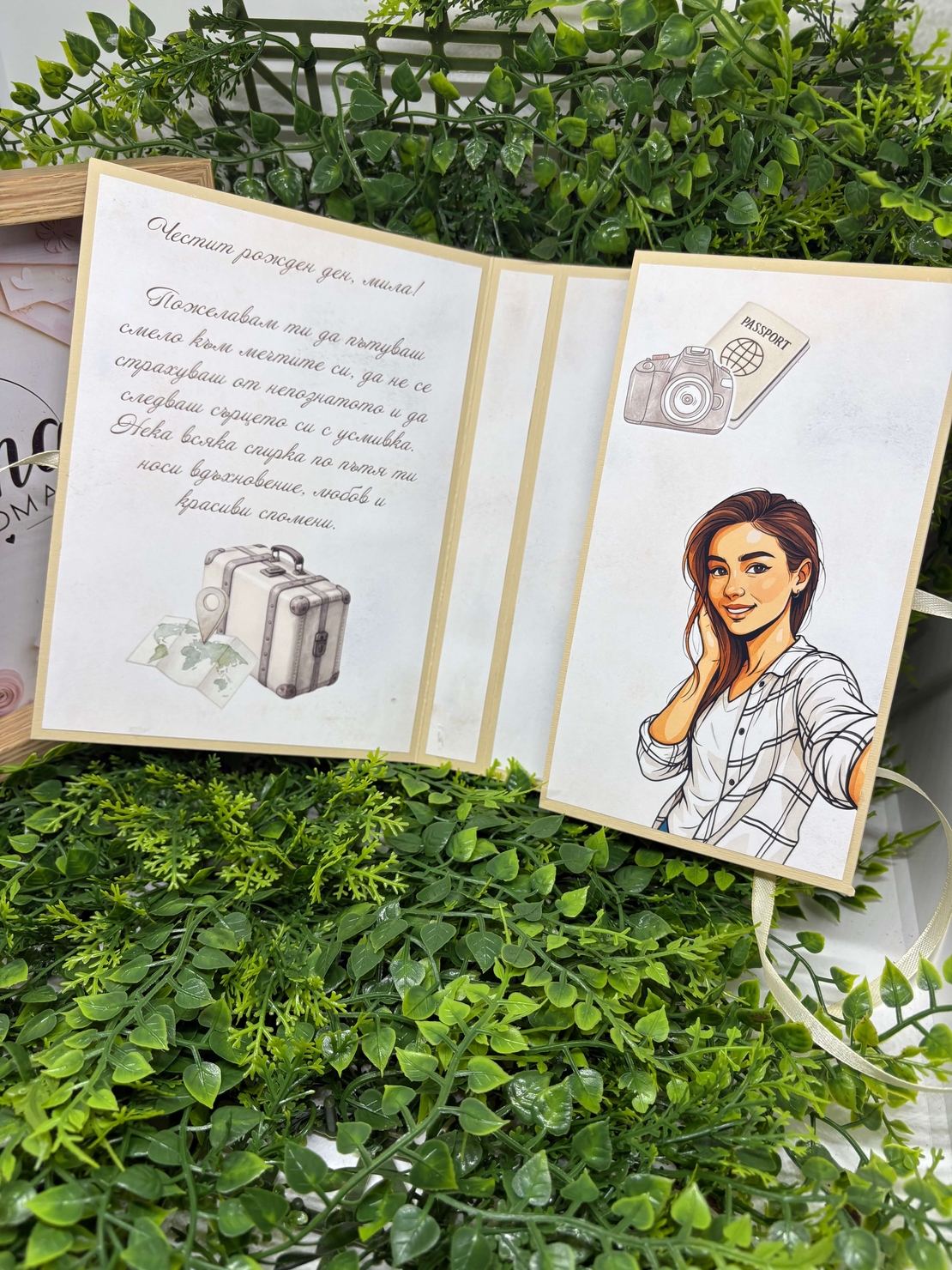 Картичка с шоколад Арт портрет | Craftona | Картички с шоколад