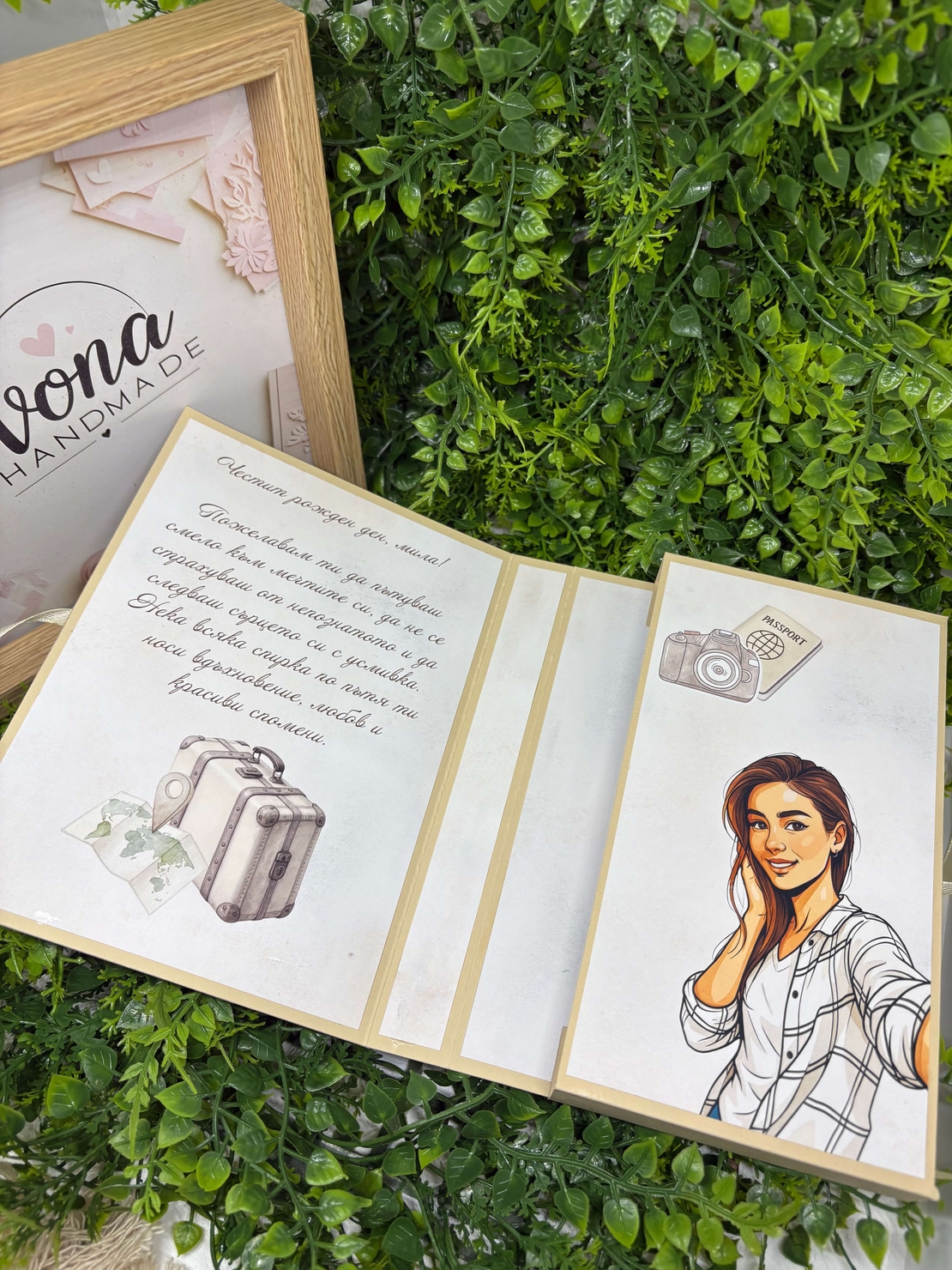 Картичка с шоколад Арт портрет | Craftona | Картички с шоколад