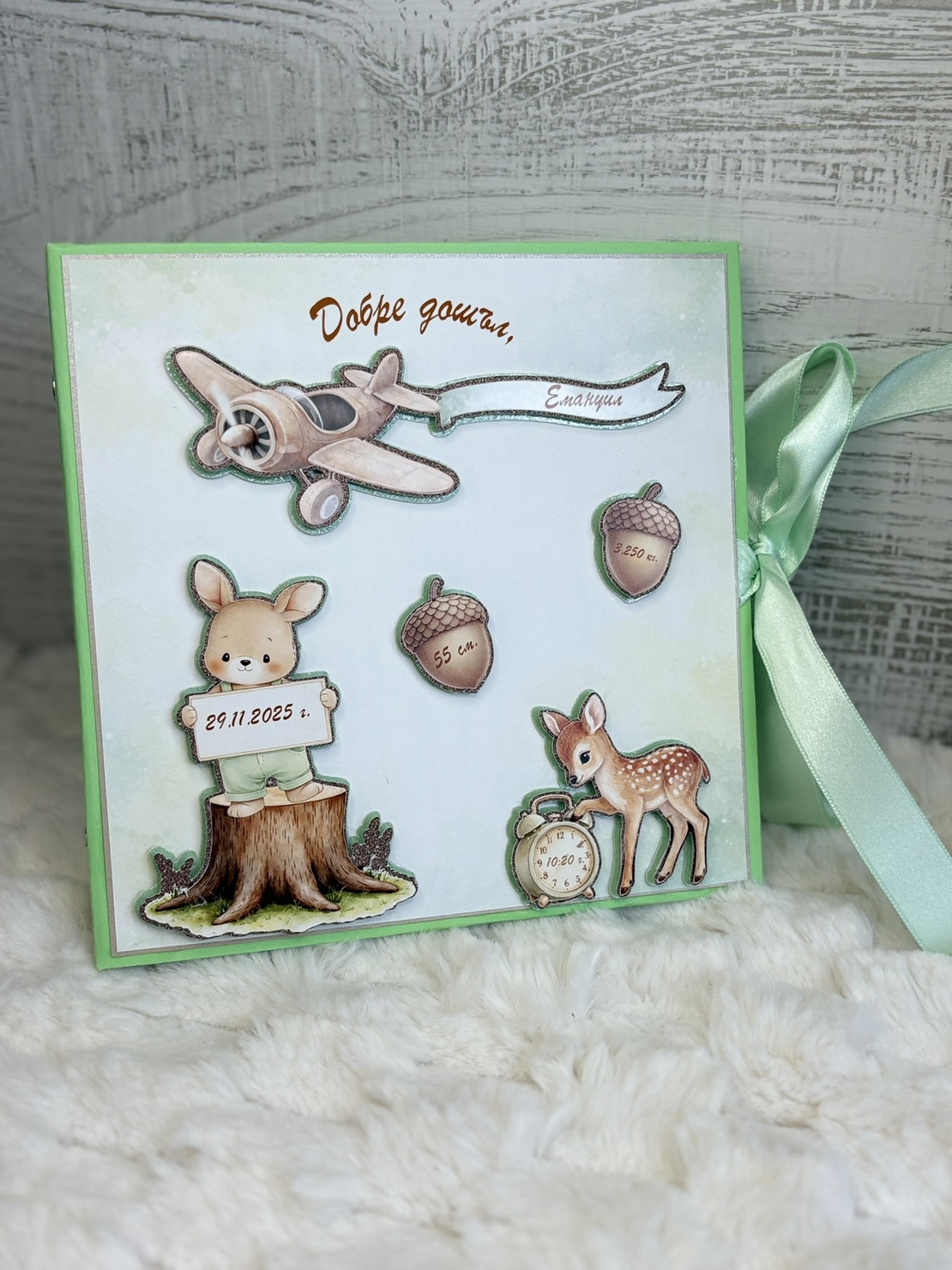 CRAFTONA Албум дневник с ринг механизъм - Зелени зайчета