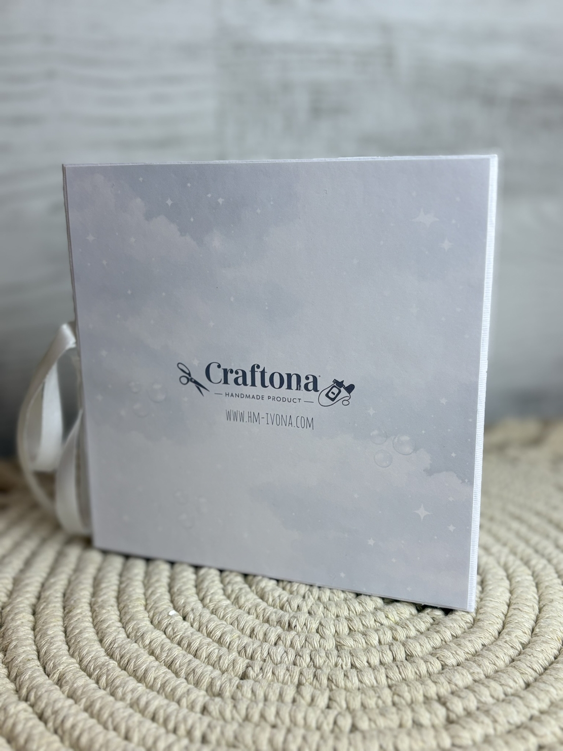 CRAFTONA Албум дневник с лепени страници - облачета в сиво