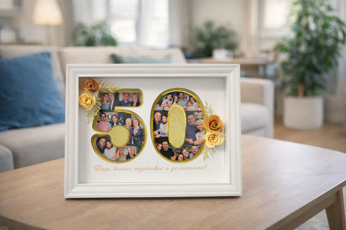 CRAFTONA Персонализирана 3D рамка - юбилейна история в снимки