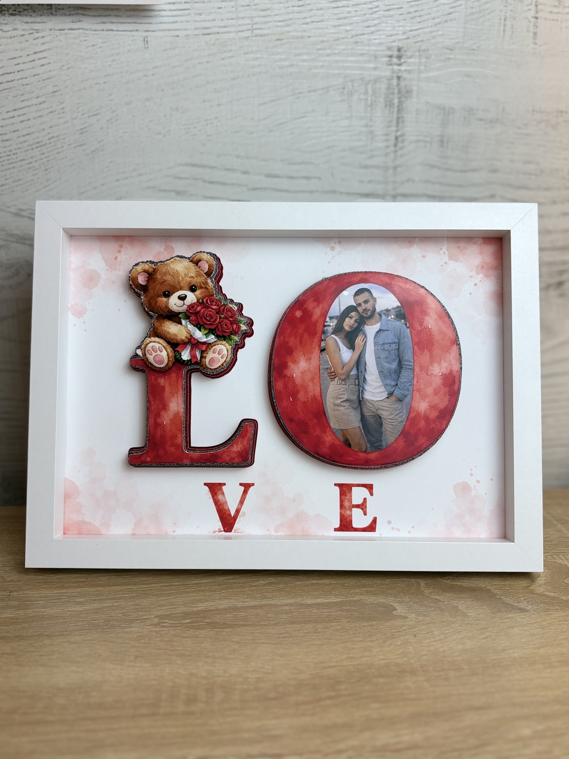 CRAFTONA Рамка с 3д изображение по снимка - любовен подарък