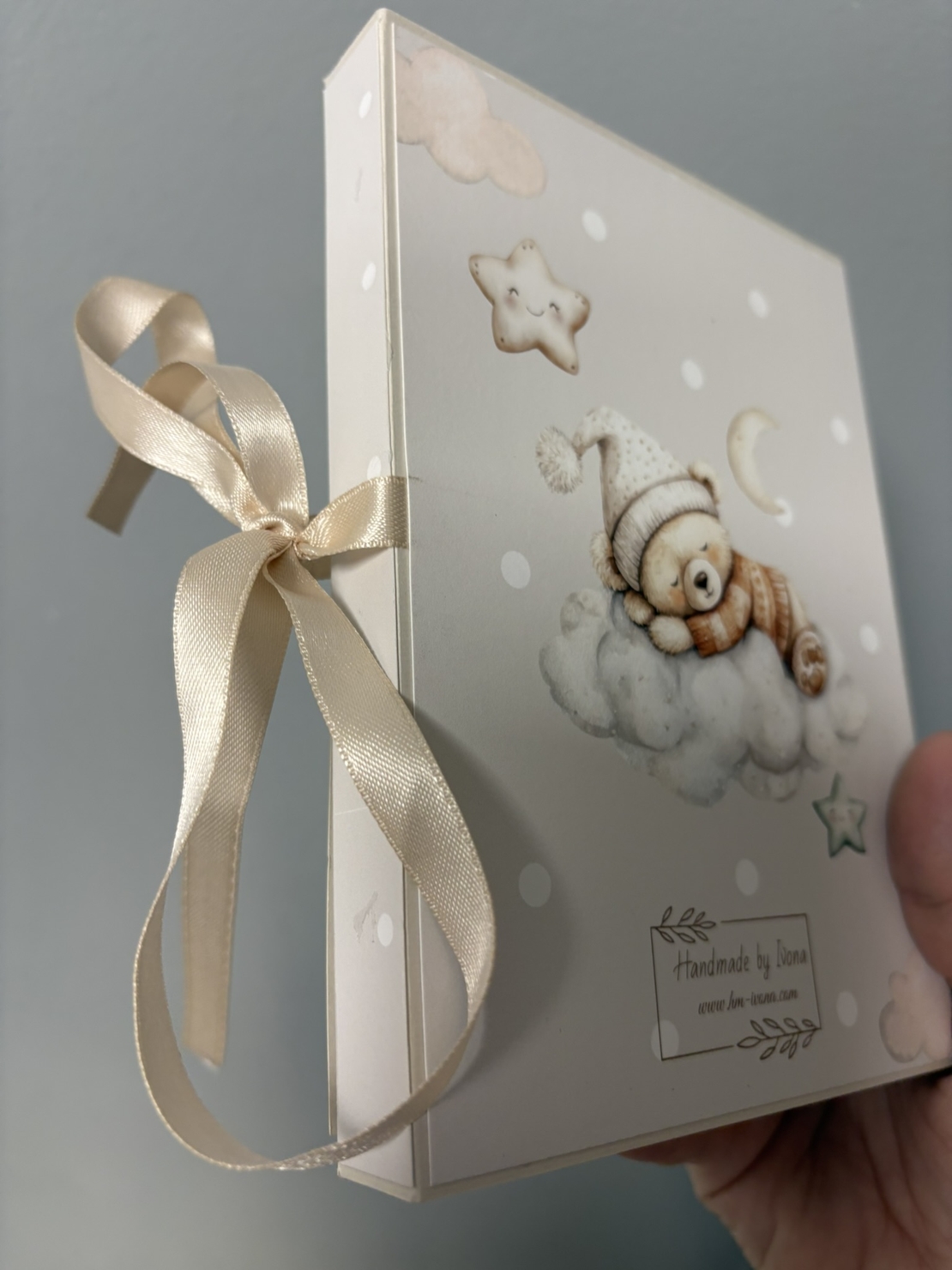 Албум с фотокарти за новородено - капучино мечета