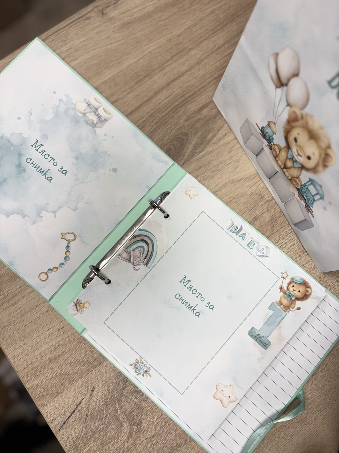 CRAFTONA Албум дневник с ринг механизъм – лъвчета в мента