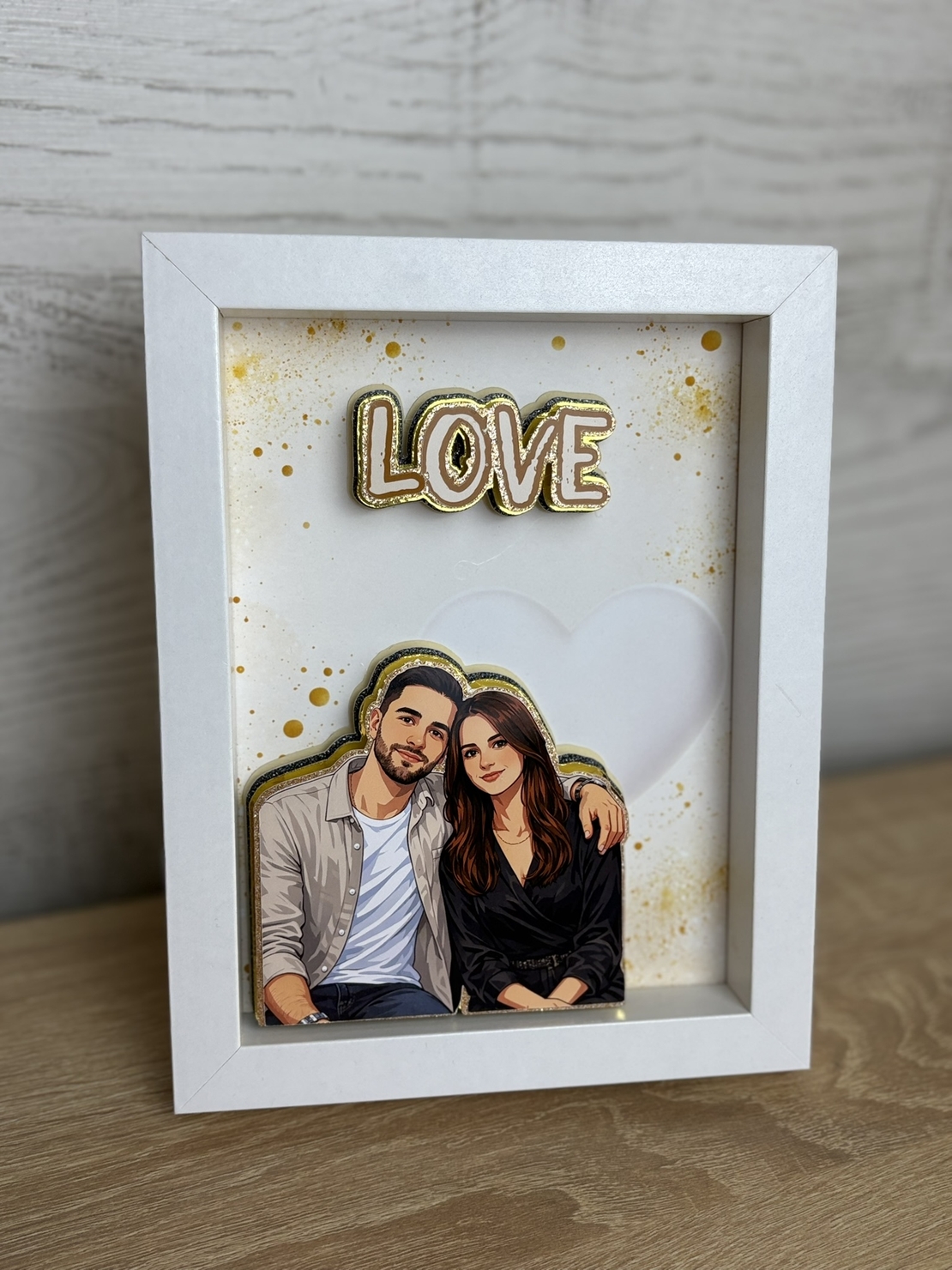 CRAFTONA Рамка с 3д изображение по снимка - подарък за любов