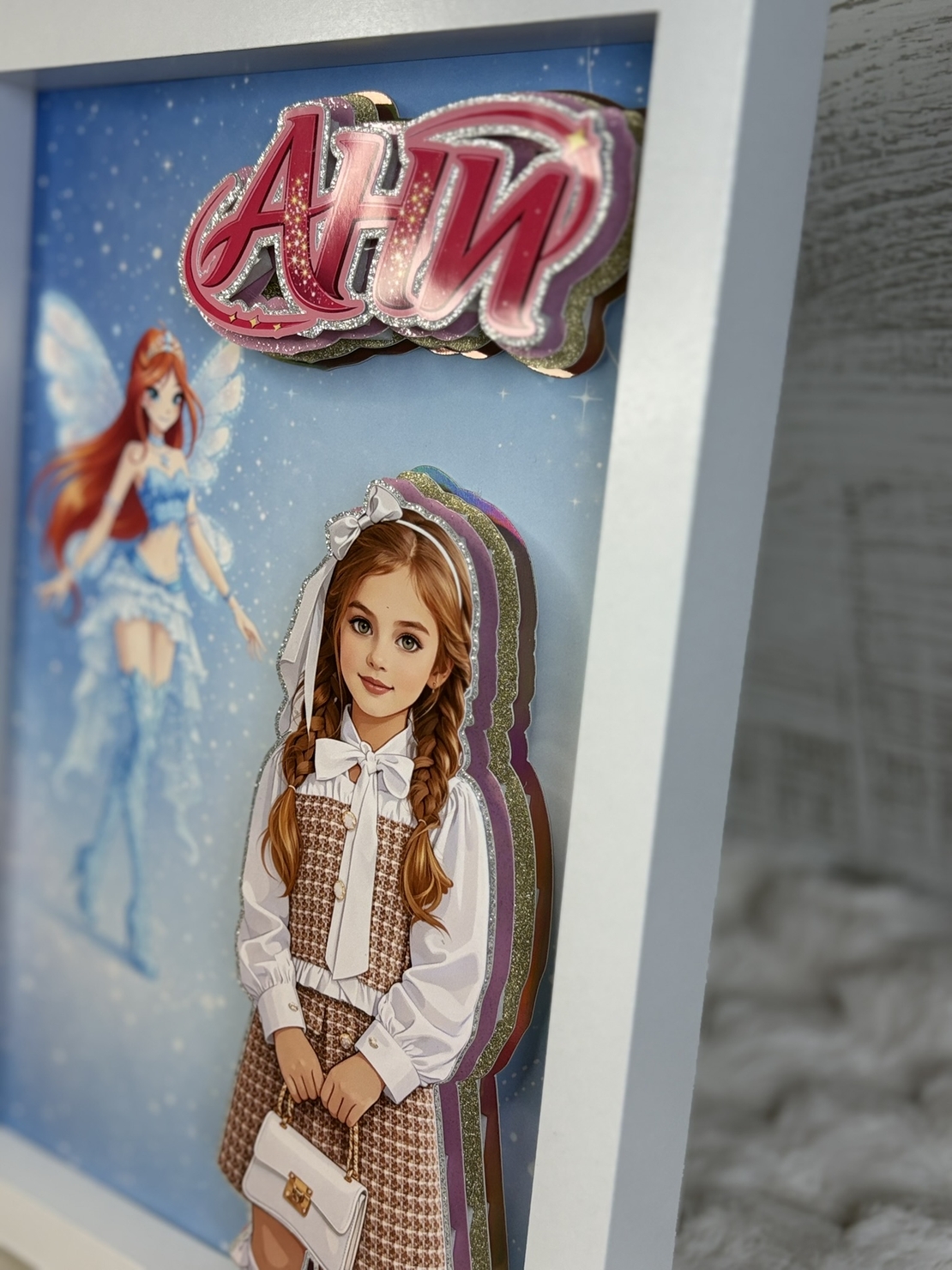 CRAFTONA Рамка с 3д изображение по снимка - Winx магия