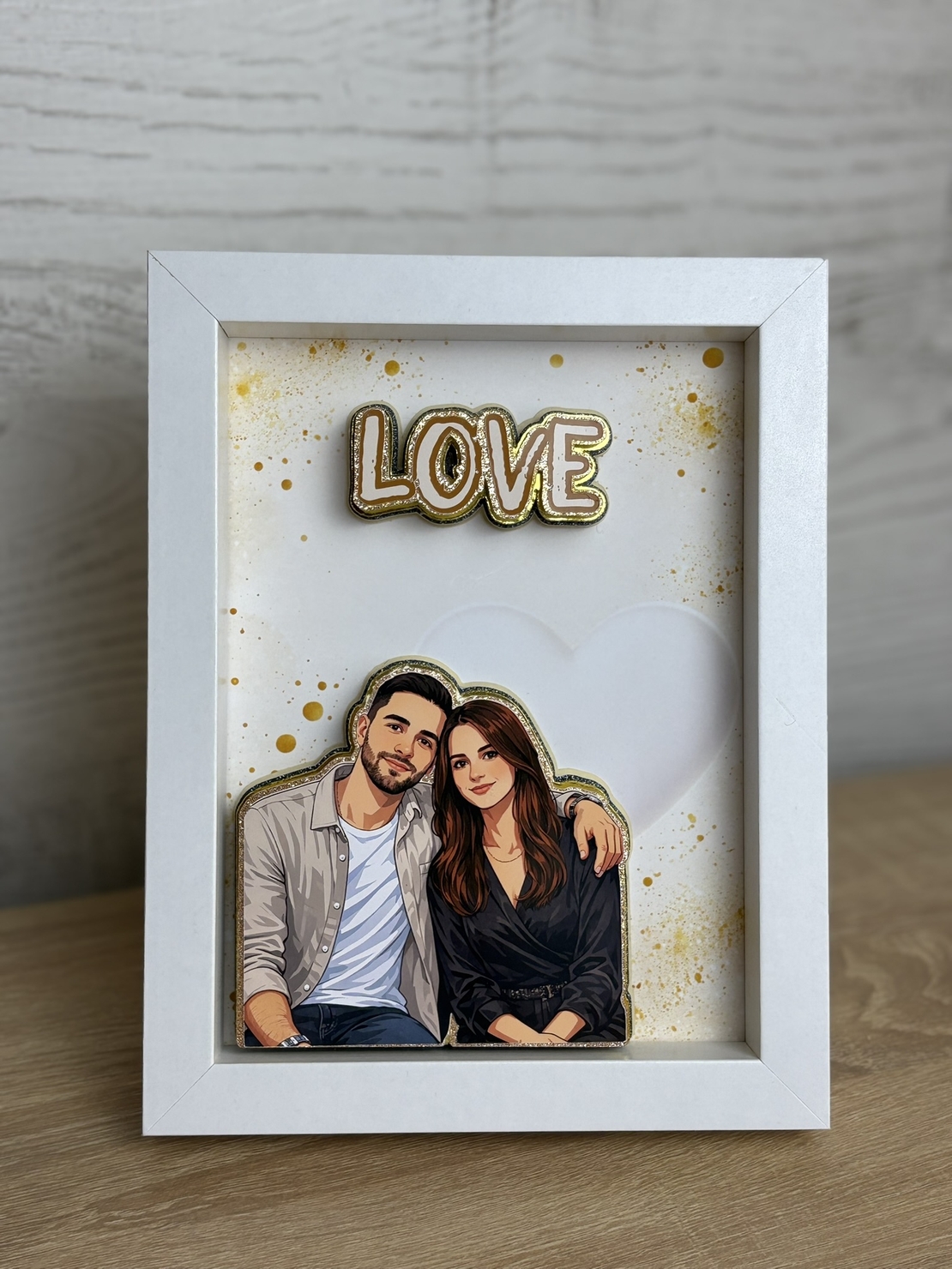 CRAFTONA Рамка с 3д изображение по снимка - подарък за любов