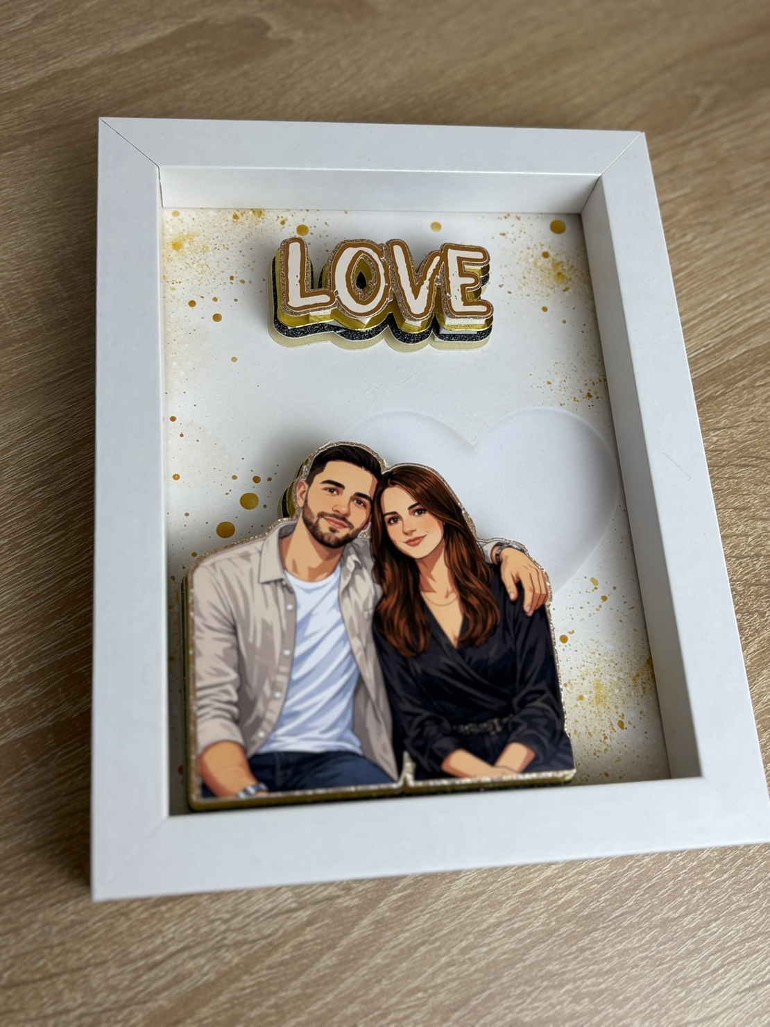 CRAFTONA Рамка с 3д изображение по снимка - подарък за любов