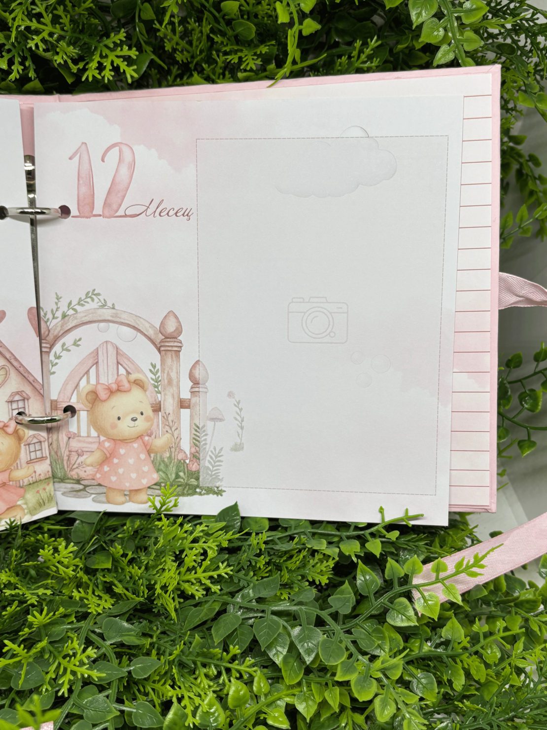 CRAFTONA Албум дневник с ринг механизъм - розово мече