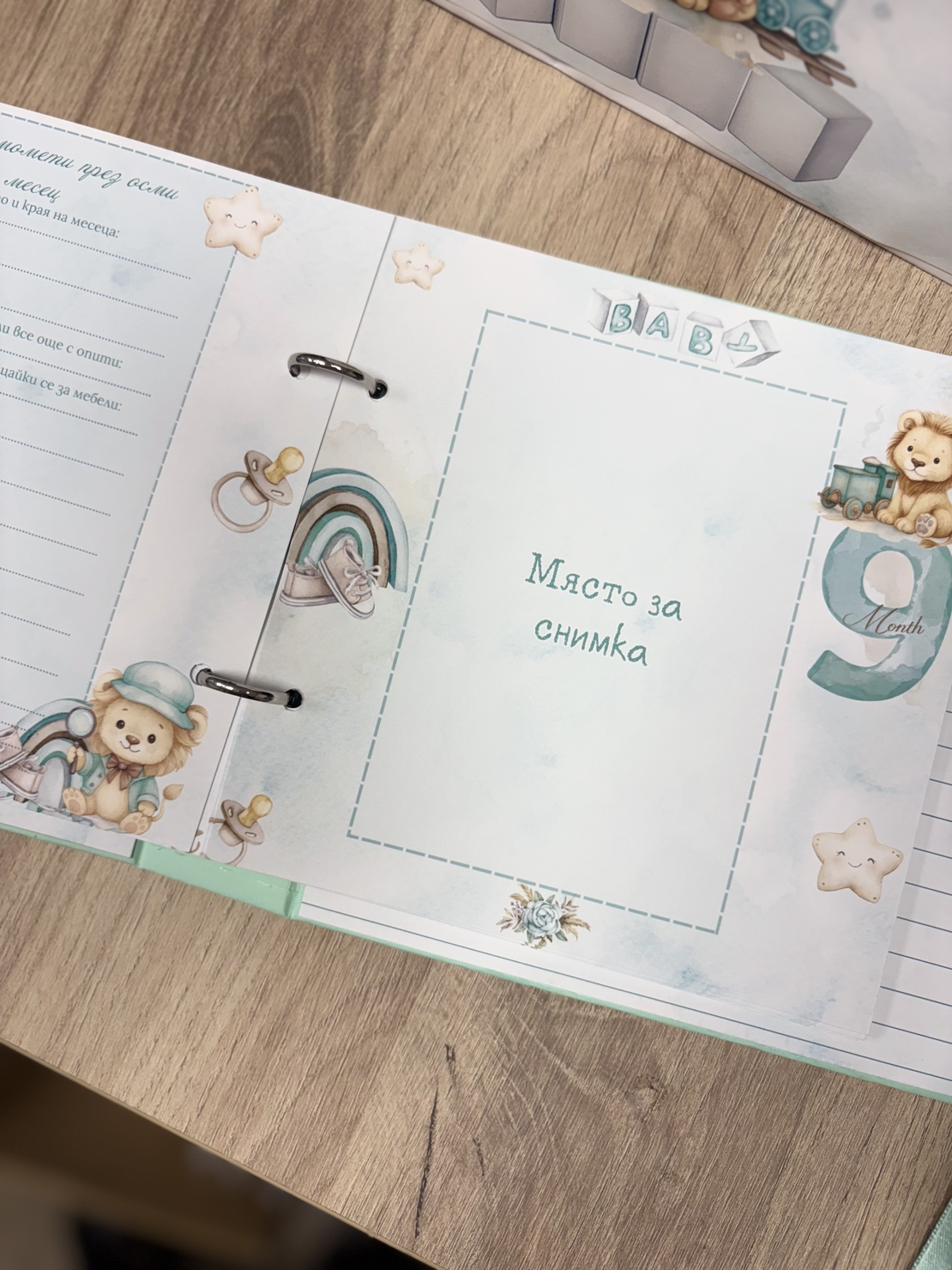 CRAFTONA Албум дневник с ринг механизъм – лъвчета в мента