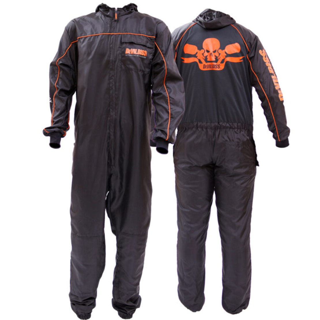 Гащеризон DeVilbiss Premium Polyester Black Orange Skull