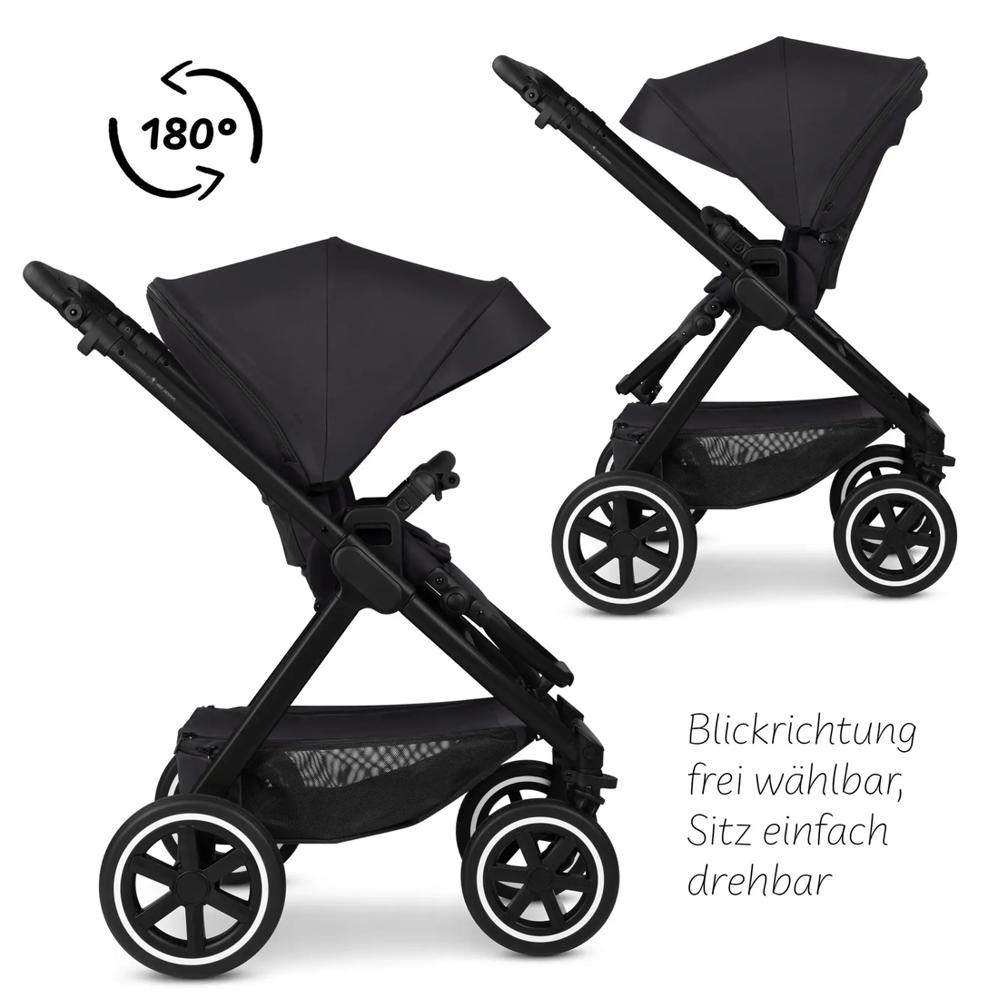 ABC Design Samba 2 Coal Комбинирана Детска Количка 2 в 1