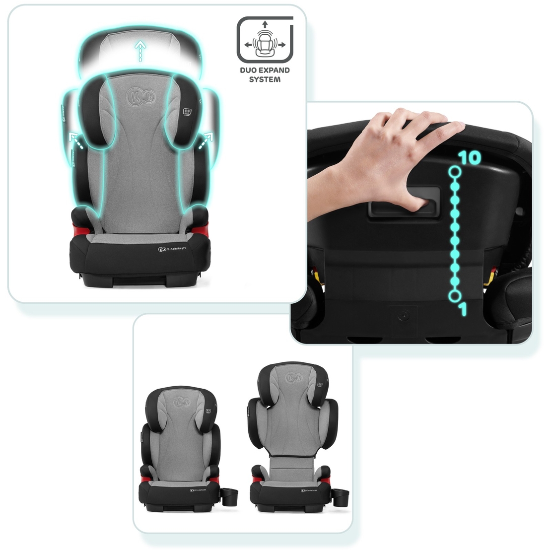  Столче за кола KinderKraft Unity IsoFix, Черно 