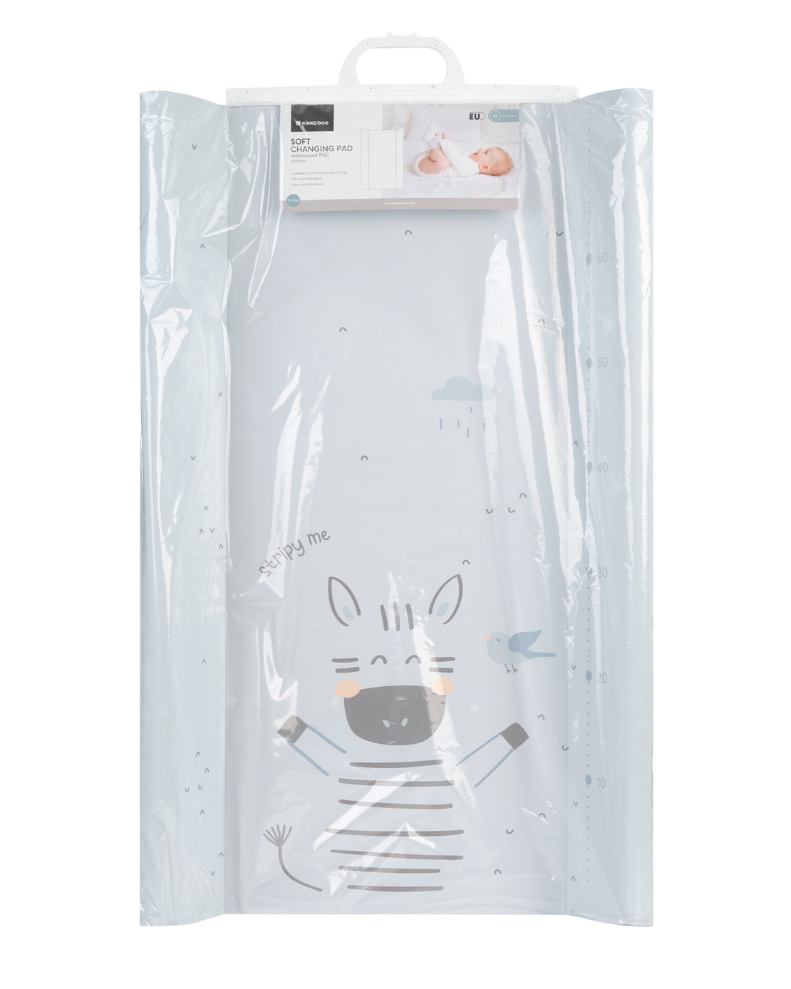 KikkaBoo Мека PVC Подложка за Повиване 80х50см Stripy Friends